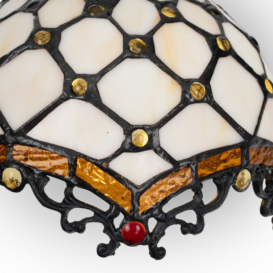 Brilagi - Lampă de perete Tiffany din vitralii ivoriu 1xE14/40W/230V