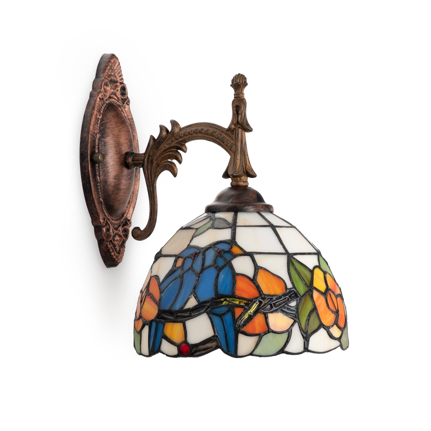 Brilagi - Lampă de perete Tiffany din vitralii JUNGLE 1xE14/40W/230V