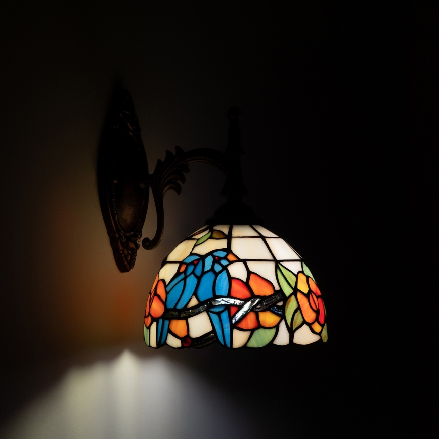 Brilagi - Lampă de perete Tiffany din vitralii JUNGLE 1xE14/40W/230V