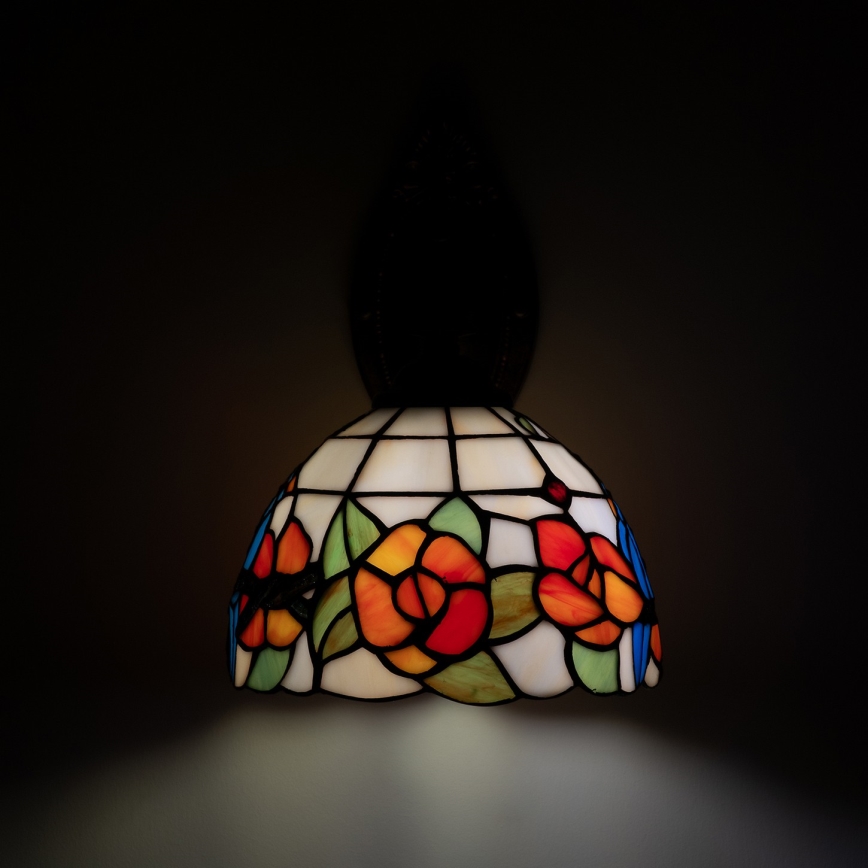 Brilagi - Lampă de perete Tiffany din vitralii JUNGLE 1xE14/40W/230V