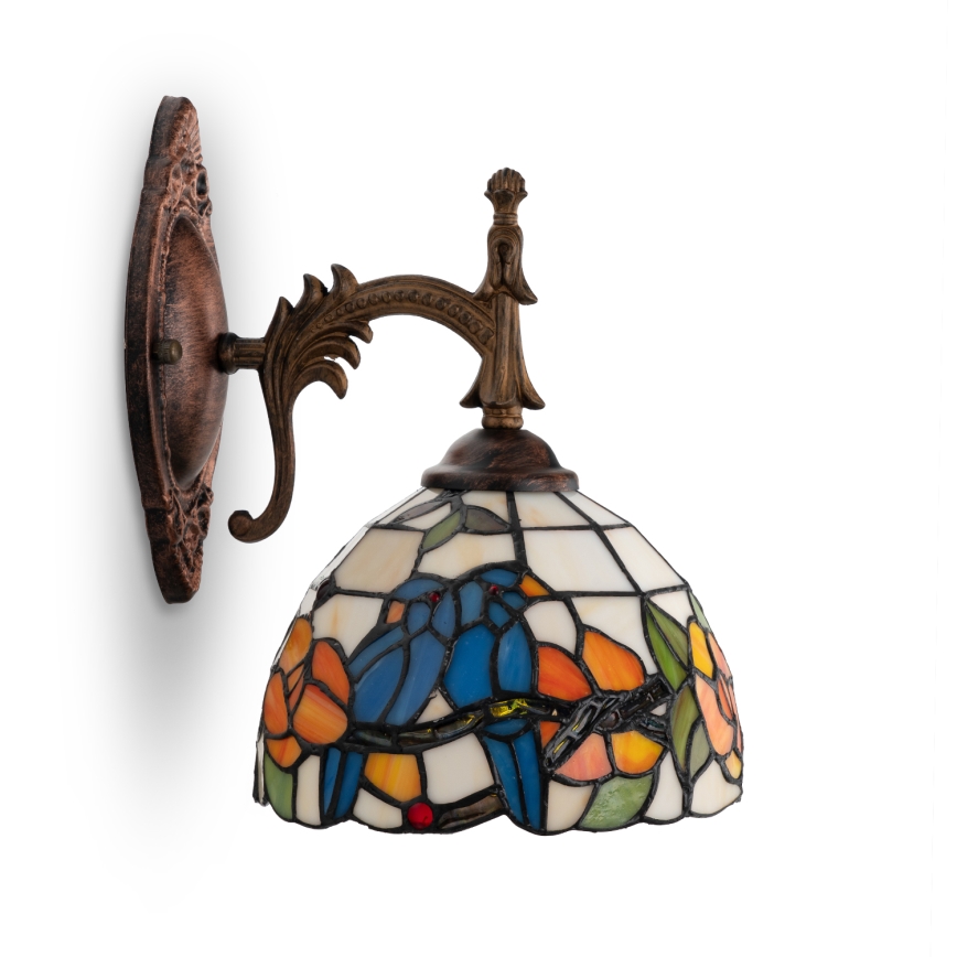 Brilagi - Lampă de perete Tiffany din vitralii JUNGLE 1xE14/40W/230V