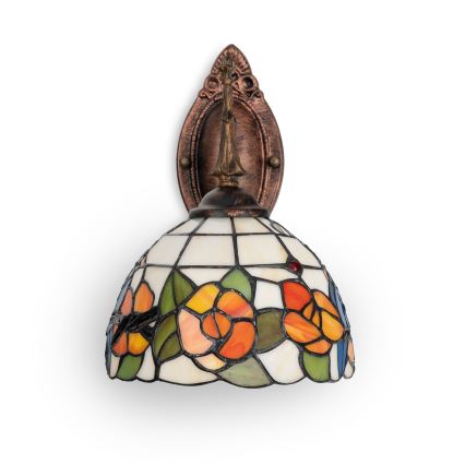 Brilagi - Lampă de perete Tiffany din vitralii JUNGLE 1xE14/40W/230V
