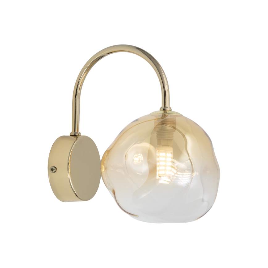 Brilagi - Lampă de perete VULCANO 1xG9/8W/230V aurie/bej fumuriu