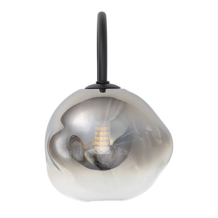 Brilagi - Lampă de perete VULCANO 1xG9/8W/230V negru/negru fumuriu