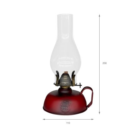 Brilagi - Lampă de petrol MERLIN roșie