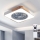 Brilagi - Lampă de plafon cu ventilator LED dimabilă, 38W, 230V, 3000–6500K, 50x50 cm, alb/stejar, cu telecomandă