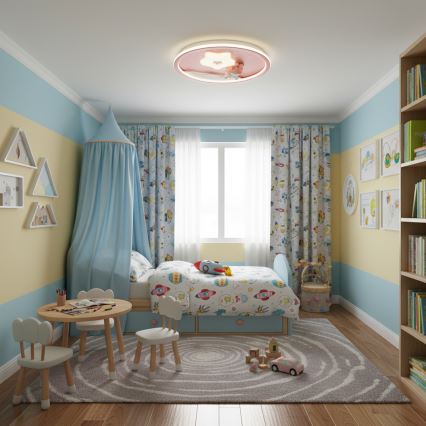 Brilagi - Plafonieră LED reglabilă pentru copii BUNNY LED/83W/230V 3000-6000K Ø 49 cm + telecomandă