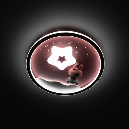 Brilagi - Plafonieră LED reglabilă pentru copii BUNNY LED/83W/230V 3000-6000K Ø 49 cm + telecomandă