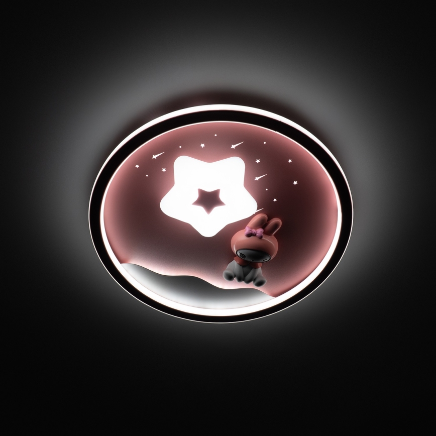 Brilagi - Plafonieră LED reglabilă pentru copii BUNNY LED/83W/230V 3000-6000K Ø 49 cm + telecomandă