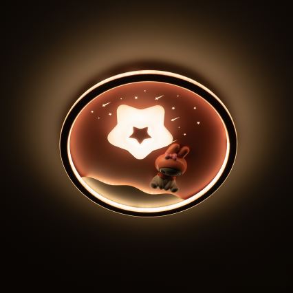 Brilagi - Plafonieră LED reglabilă pentru copii BUNNY LED/83W/230V 3000-6000K Ø 49 cm + telecomandă