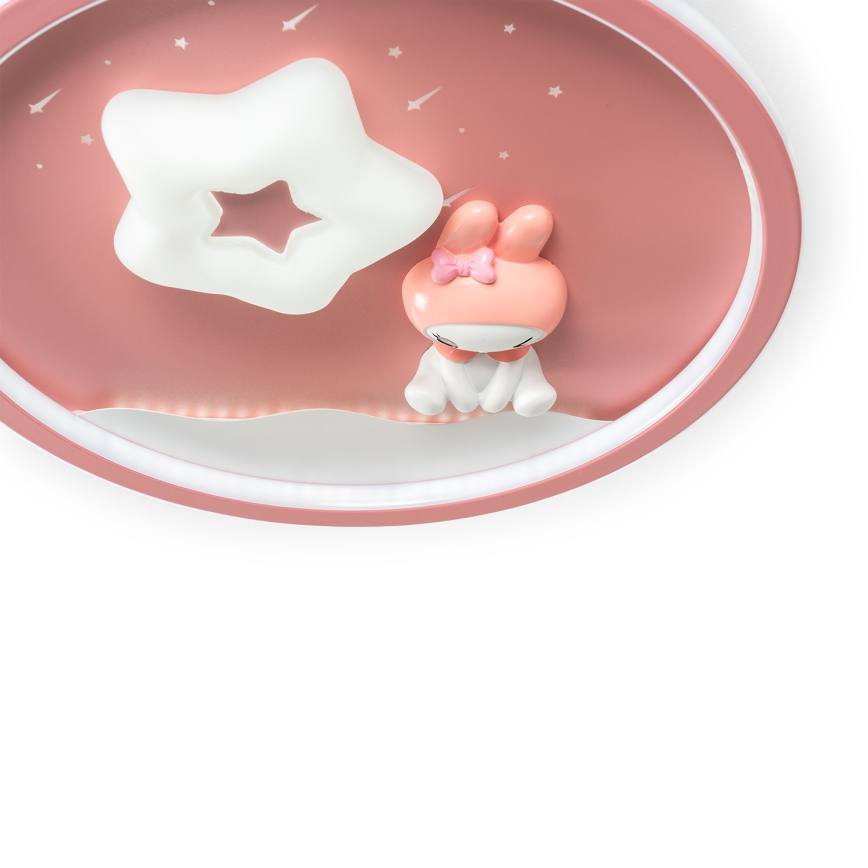 Brilagi - Plafonieră LED reglabilă pentru copii BUNNY LED/83W/230V 3000-6000K Ø 49 cm + telecomandă