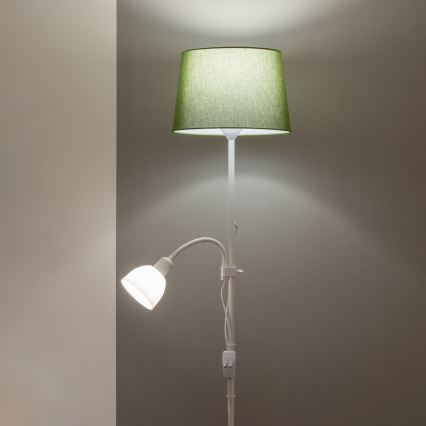 Brilagi - Lampă de podea CERIA, 1xE27/100W/230V + 1xE14/25W, alb/verde