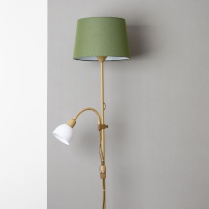 Brilagi - Lampă de podea CERIA 1xE27/100W/230V + 1xE14/25W auriu/verde