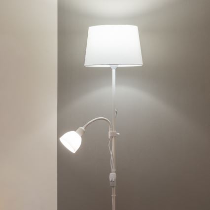 Brilagi - Lampă de podea CERIA 2 în 1 1xE27/100W/230V + 1xE14/25W albă