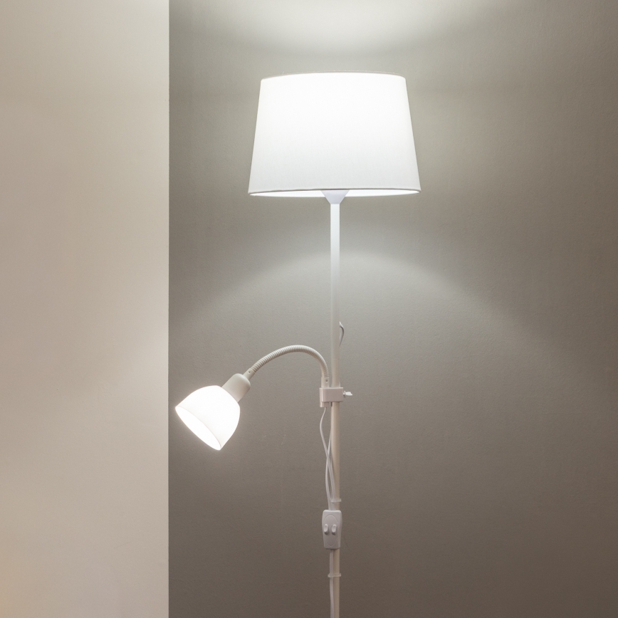 Brilagi - Lampă de podea CERIA 2 în 1 1xE27/100W/230V + 1xE14/25W albă