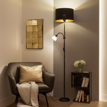 Brilagi - Lampă de podea CERIA 2în1 1xE27/100W/230V + 1xE14/25W negru