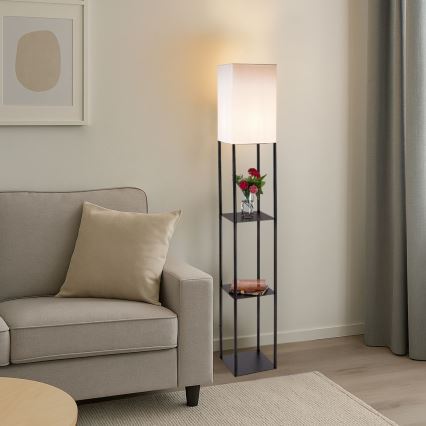 Brilagi - Lampă de podea cu polițe GRADUS 1xE27/40W/230V 150 cm negru/alb