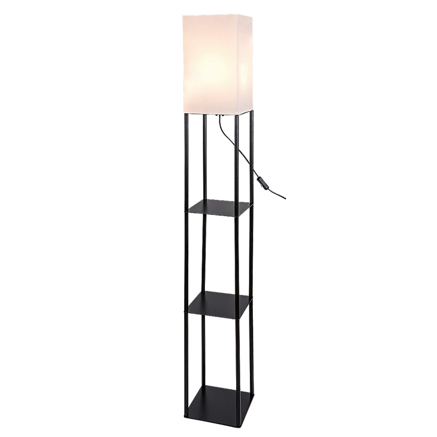 Brilagi - Lampă de podea cu polițe GRADUS 1xE27/40W/230V 150 cm negru/alb