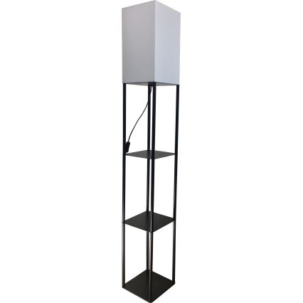 Brilagi - Lampă de podea cu polițe GRADUS 1xE27/40W/230V 150 cm negru/alb
