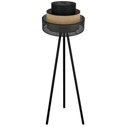 Brilagi - Lampă de podea DAKOTA LUNETA 1xE27/15W/230V negru/ratan