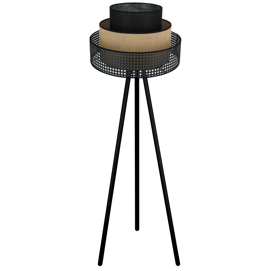 Brilagi - Lampă de podea DAKOTA LUNETA 1xE27/15W/230V negru/ratan