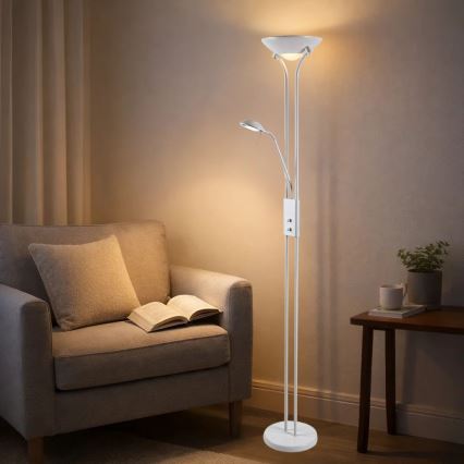 Brilagi - Lampă de podea dimabilă SCARLETT 1xR7s/230W/230V + 1xG9/40W albă