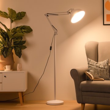 Brilagi - Lampă de podea flexibilă TASKER 1xE27/60W/230V 157 cm albă