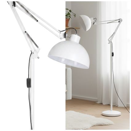 Brilagi - Lampă de podea flexibilă TASKER 1xE27/60W/230V 157 cm albă