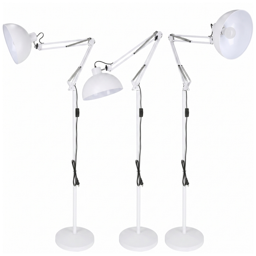 Brilagi - Lampă de podea flexibilă TASKER 1xE27/60W/230V 157 cm albă