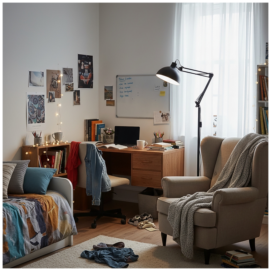 Brilagi - Lampă de podea flexibilă TASKER 1xE27/60W/230V 157 cm neagră