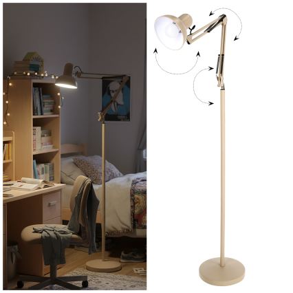 Brilagi - Lampă de podea flexibilă TASKER 1xE27/60W/230V 184 cm bej