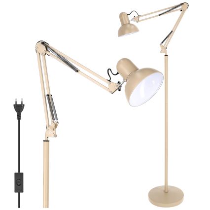 Brilagi - Lampă de podea flexibilă TASKER 1xE27/60W/230V 184 cm bej