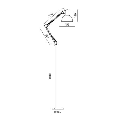 Brilagi - Lampă de podea flexibilă TASKER 1xE27/60W/230V 184 cm bej