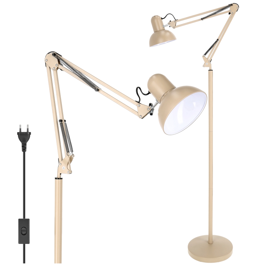 BRILAGI - Lampă de podea flexibilă TASKER 1xE27/60W/230V 184 cm bej