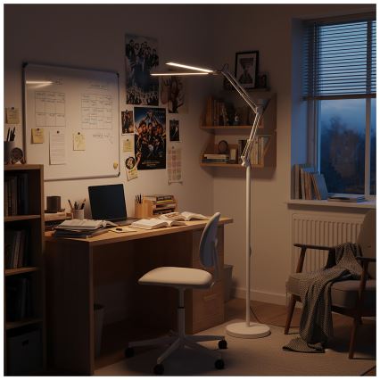 Brilagi - Lampă de podea flexibilă LED reglabilă VARIO LED/14W/230V 3000-6000K 157 cm albă