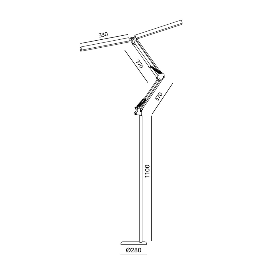 Brilagi - Lampă de podea flexibilă LED reglabilă VARIO LED/14W/230V 3000-6000K 157 cm albă