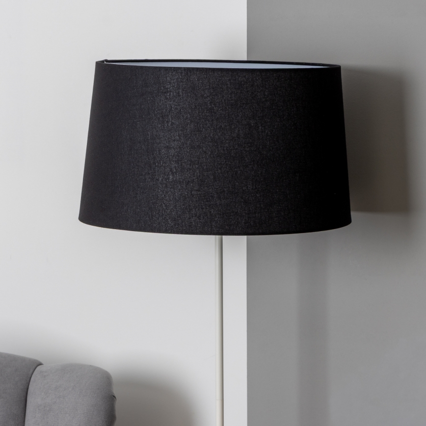 Brilagi - Lampă de podea LED CERIA, 1x E27/40W/230V, Ø 45 cm, negru/alb