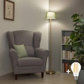 Brilagi - Lampă de podea LED CERIA 1xE27/20W/230V Ø 25 cm verde/auriu