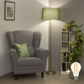 Brilagi - Lampă de podea LED CERIA 1xE27/20W/230V Ø 45 cm verde/aurie