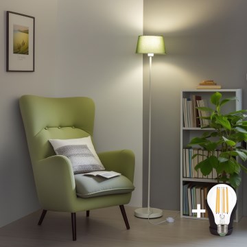 Brilagi - Lampă de podea LED CERIA 1xE27/40W/230V Ø 25 cm verde/alb