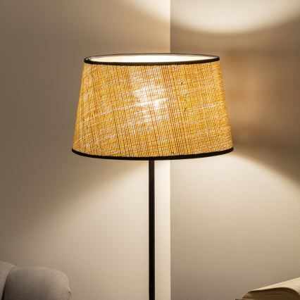 Brilagi - Lampă de podea LED CERIA 1xE27/40W/230V Ø 35 cm bej/negru