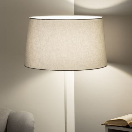Brilagi - Lampă de podea LED CERIA 1xE27/40W/230V Ø 45 cm gri/alb