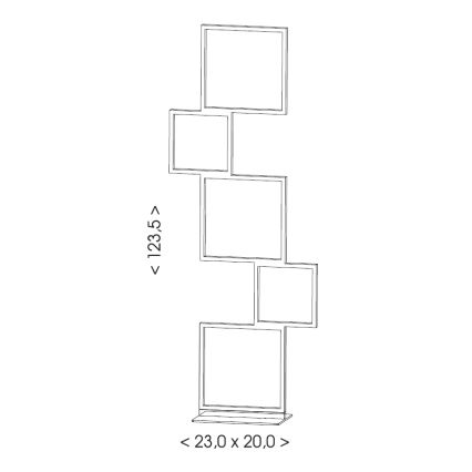Brilagi - Lampă de podea LED SHIFT LED/36W/230V 4000K 123 cm neagră