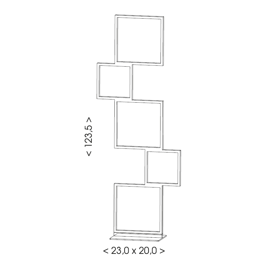 Brilagi - Lampă de podea LED SHIFT LED/36W/230V 4000K 123 cm neagră