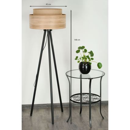 Brilagi - Lampă de podea MONTANA BOHO 1xE27/15W/230V maro/negru