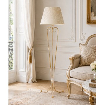 Brilagi - Lampă de podea SONIA 1xE27/15W/230V crem/patină