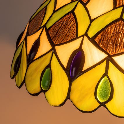 Brilagi - Lampă de podea Tiffany cu vitralii MARGARET 2xE27/60W/230V