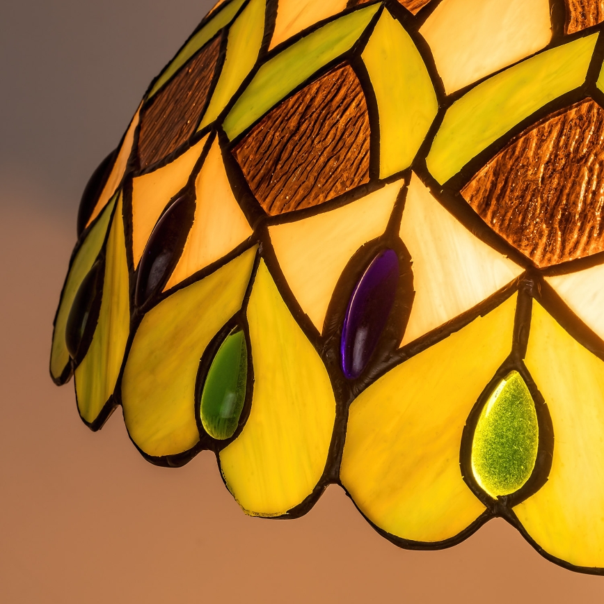 Brilagi - Lampă de podea Tiffany cu vitralii MARGARET 2xE27/60W/230V