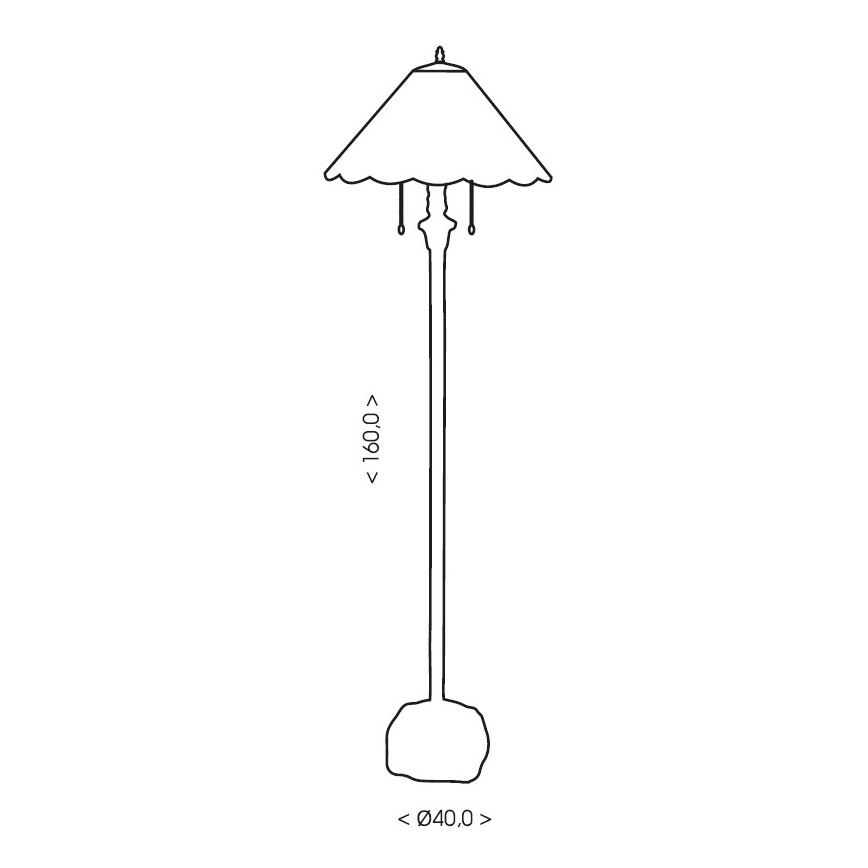 Brilagi - Lampă de podea Tiffany cu vitralii SUNFLOWER 2xE27/60W/230V