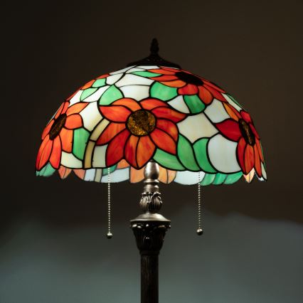 Brilagi - Lampă de podea Tiffany cu vitralii SUNFLOWER 2xE27/60W/230V